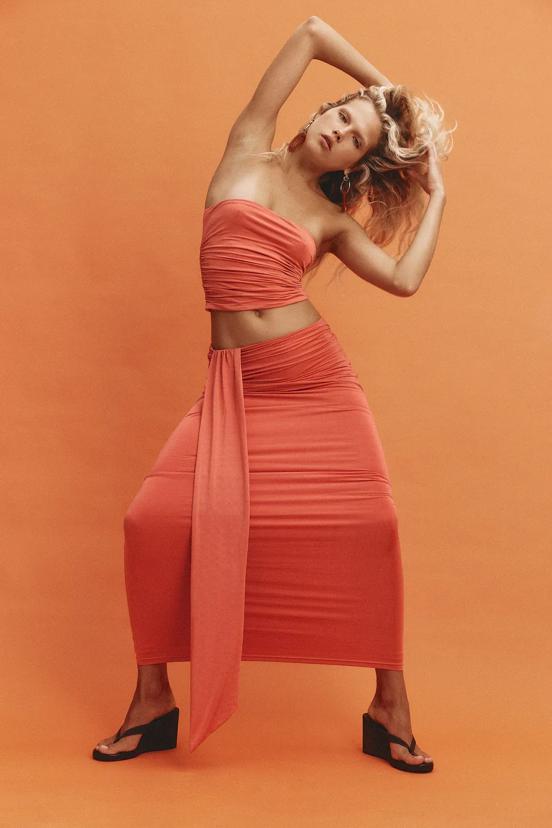 Watermelon Kiss Wrap Crop Top