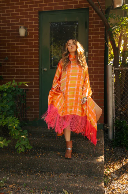 Sunset Mirage Tassel Kaftan Dress