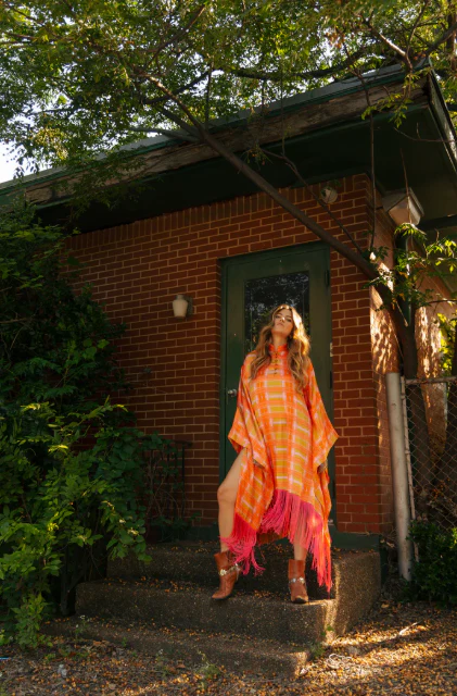 Sunset Mirage Tassel Kaftan Dress