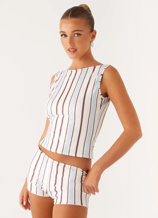 Blue Striped Tank Top – Casual Everyday Essential