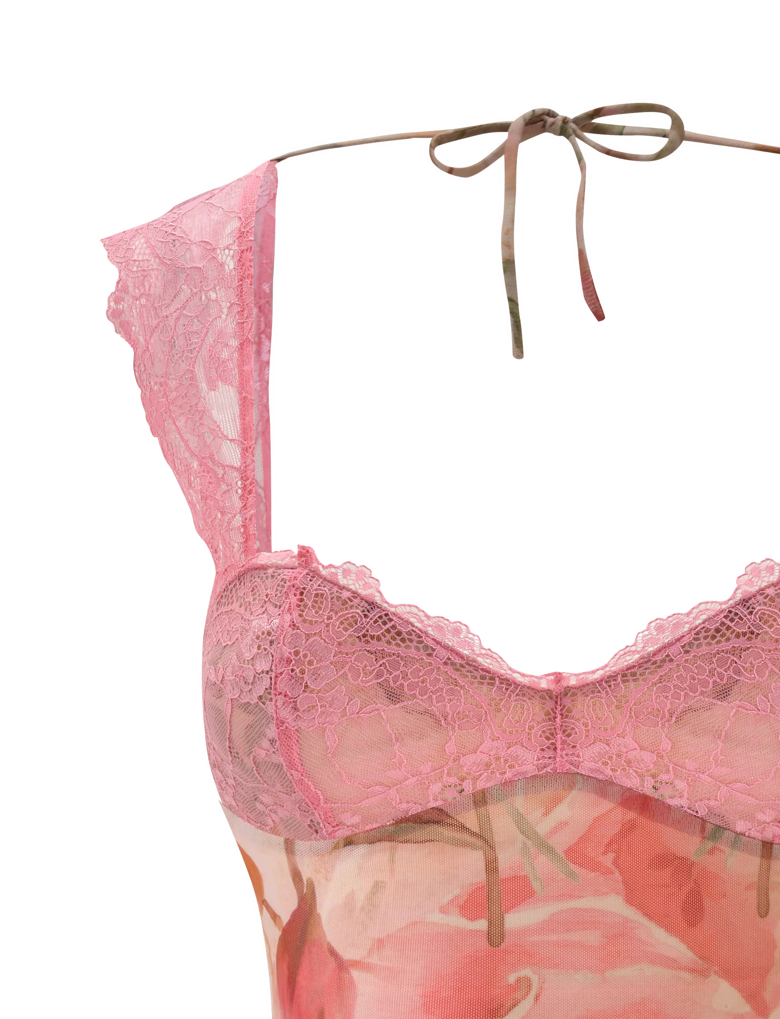 Floral Mist Lace Sheer Top