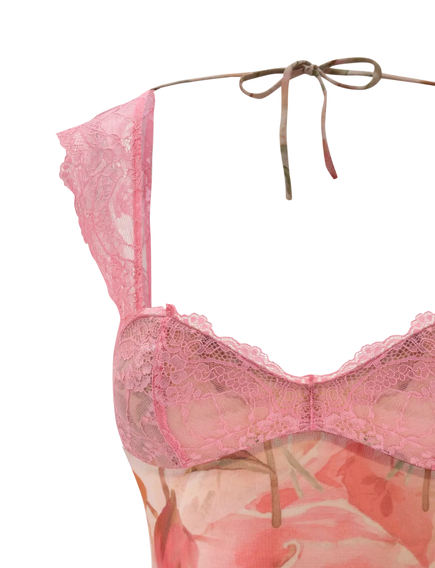 Floral Mist Lace Sheer Top