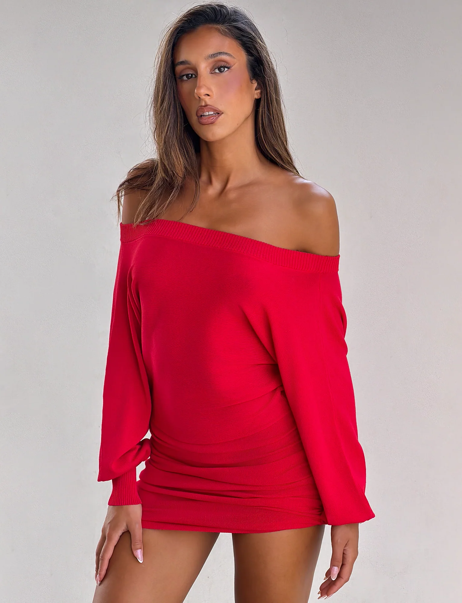 Rosy Flame Serenade Mini Dress