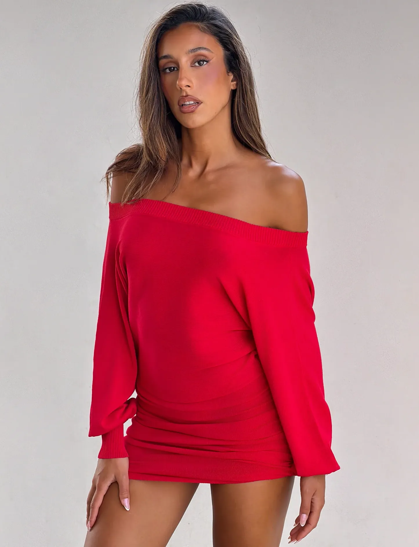 Rosy Flame Serenade Mini Dress