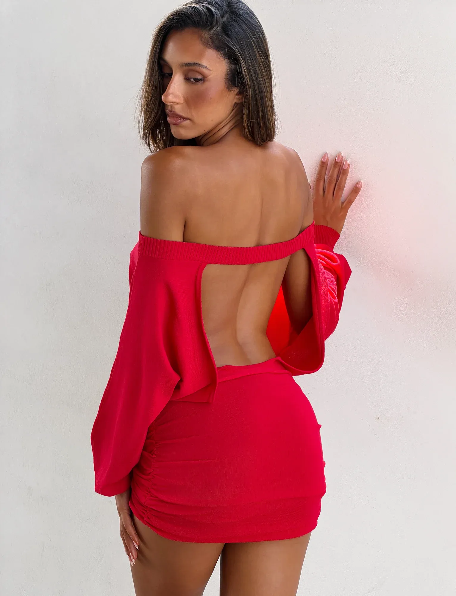 Rosy Flame Serenade Mini Dress