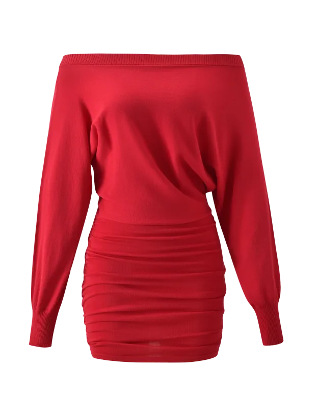 Rosy Flame Serenade Mini Dress