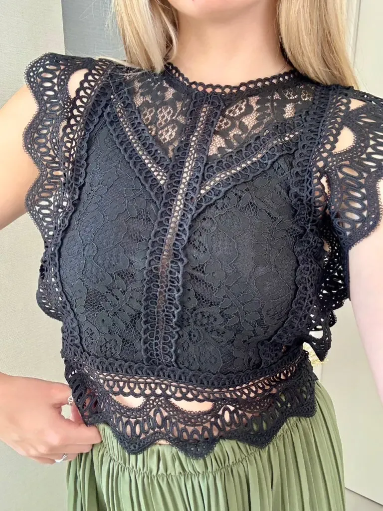 Black Lace Tank Top – Elegant Everyday Essential