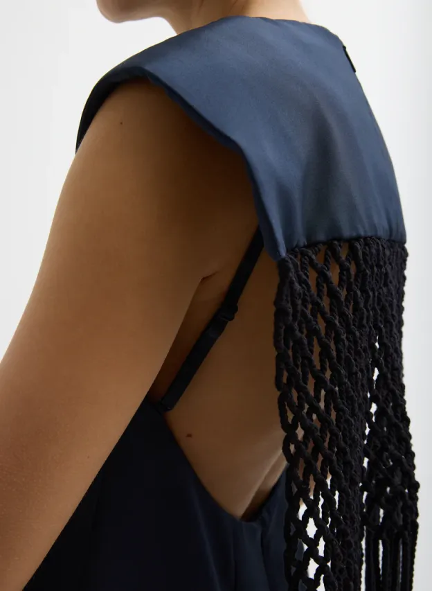 Midnight Veil Cascade Dress