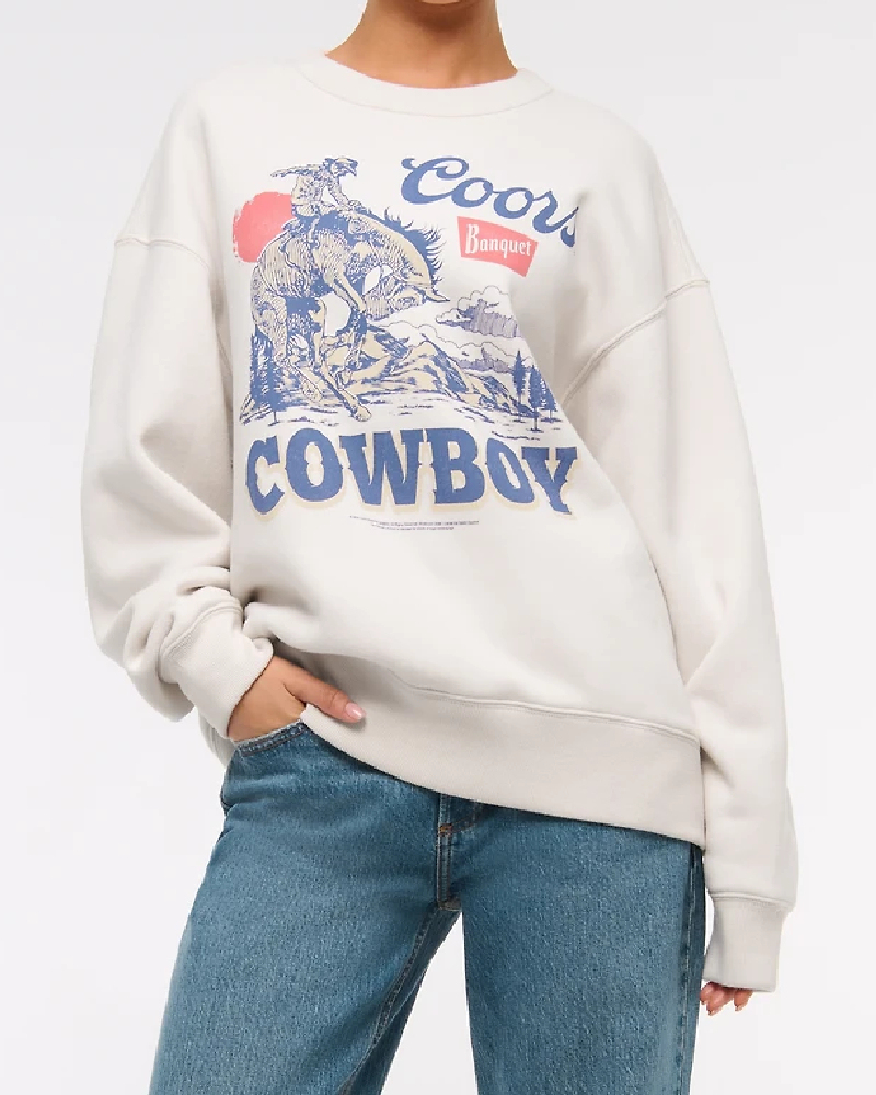 Coors Cowboy Graphic Sweatshirt - Western Vintage