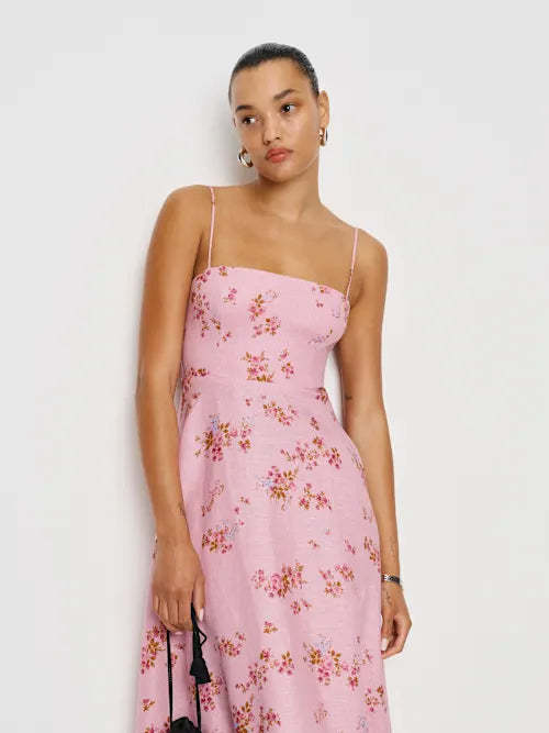 Rose Garden Flow Midi Dress