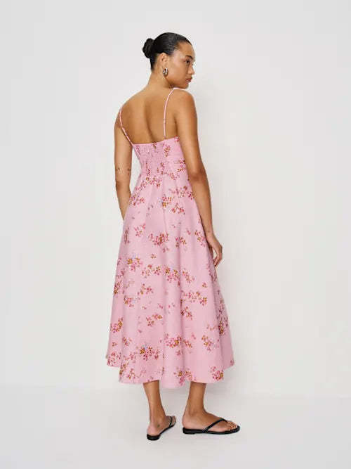 Rose Garden Flow Midi Dress