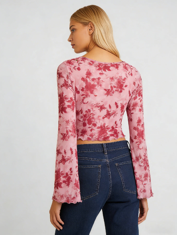 Fuchsia Kiss Tie-Front Top