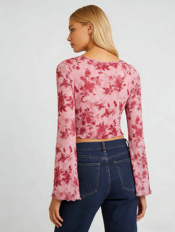 Fuchsia Kiss Tie-Front Top