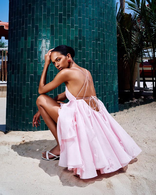 Petal Cloud Pink Mini Dress