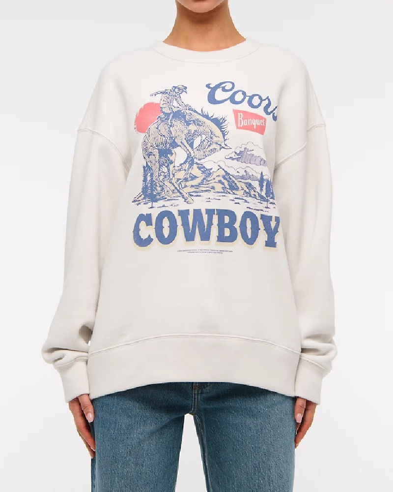 Coors Cowboy Graphic Sweatshirt - Western Vintage
