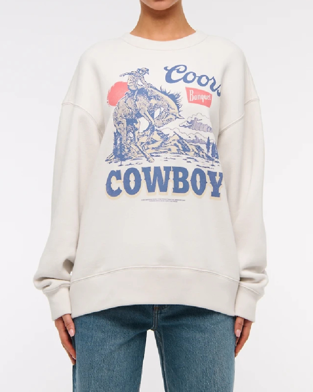 Coors Cowboy Graphic Sweatshirt - Western Vintage