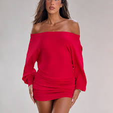 Rosy Flame Serenade Mini Dress