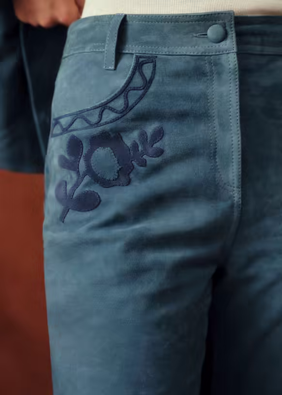 Suede Garden Poetry Pants