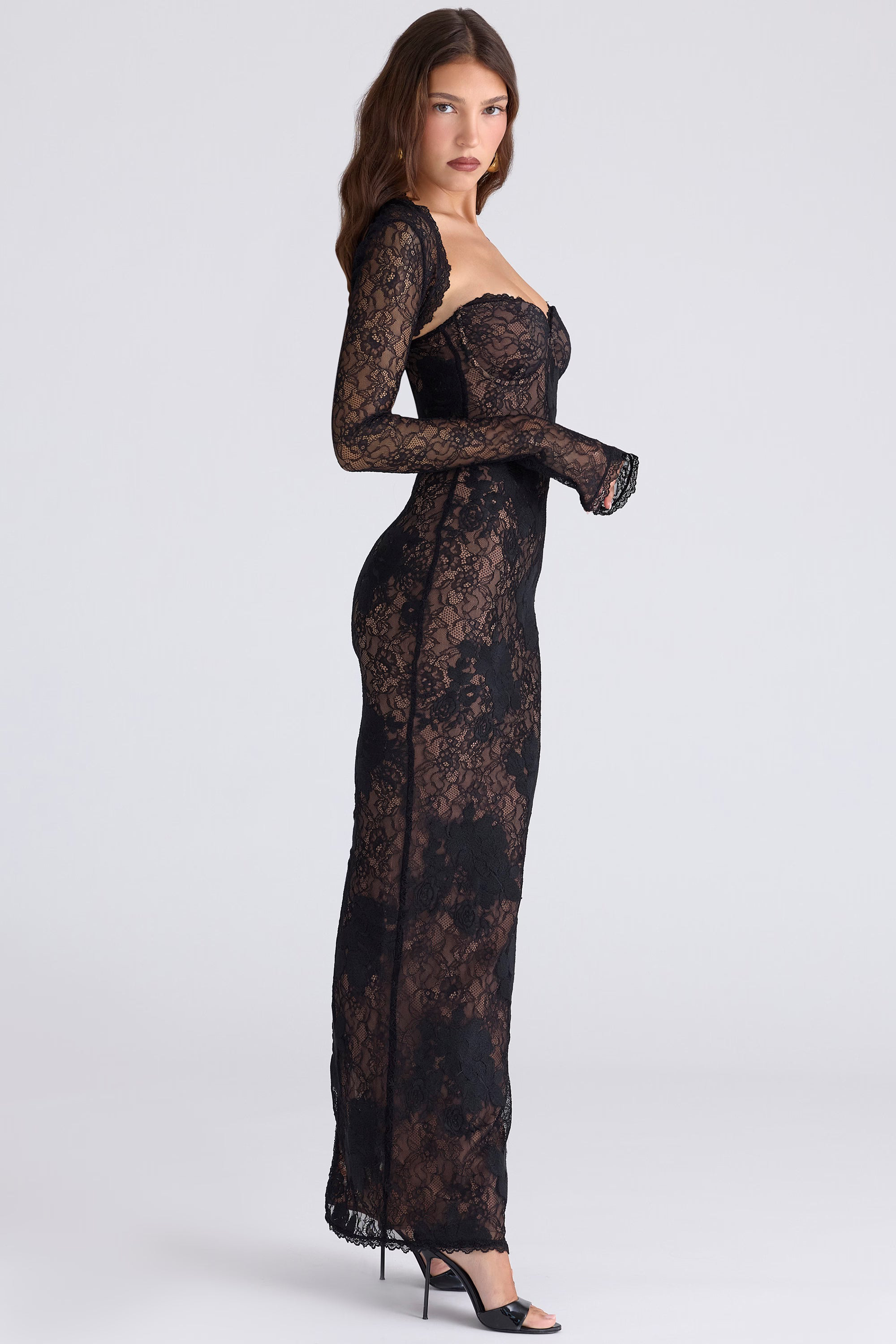 Noir Siren Lace Gown