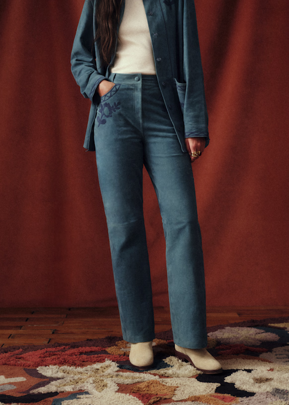 Suede Garden Poetry Pants