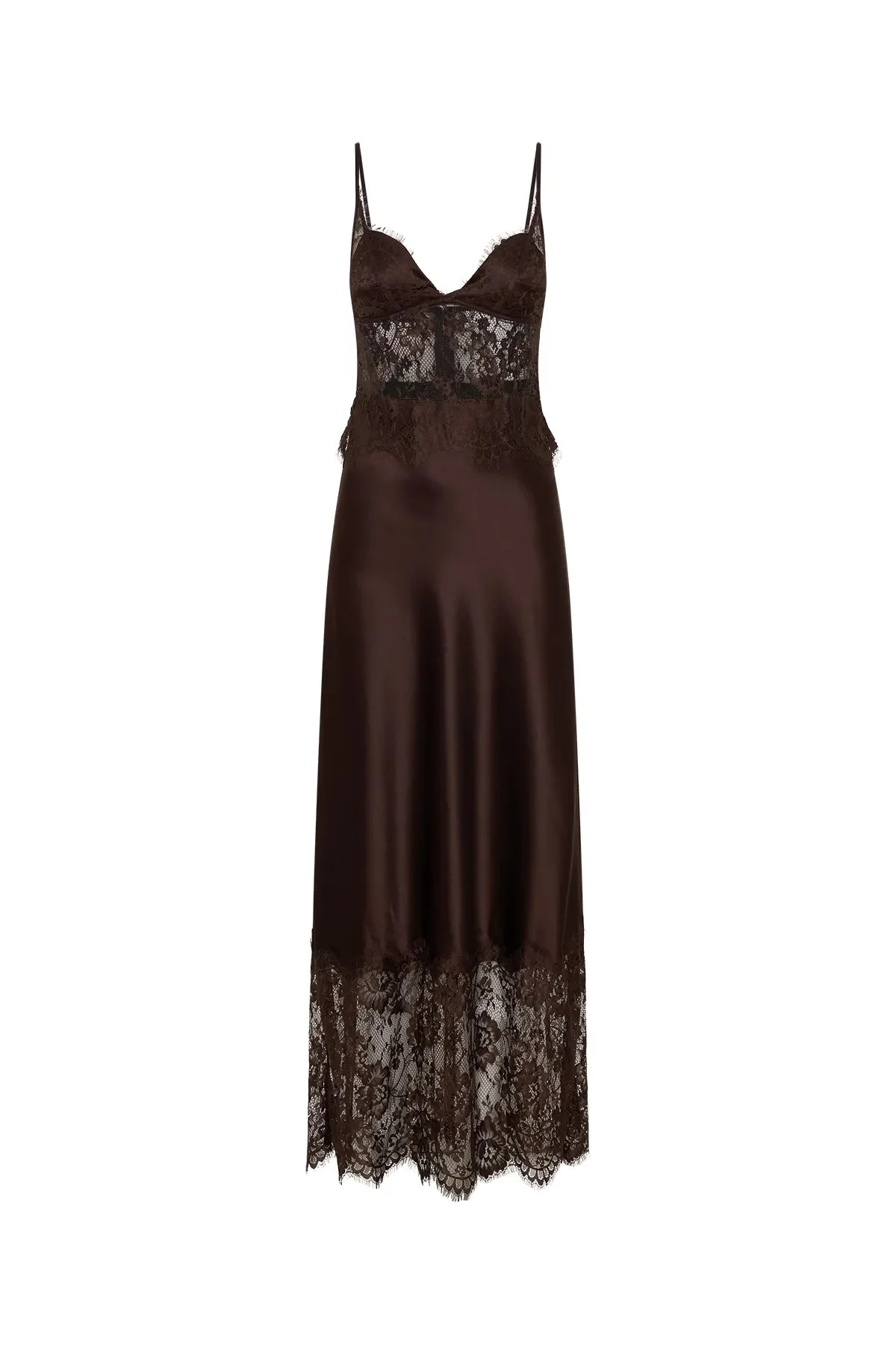 Lace Satin Slip Dress – Elegant Romantic Glow