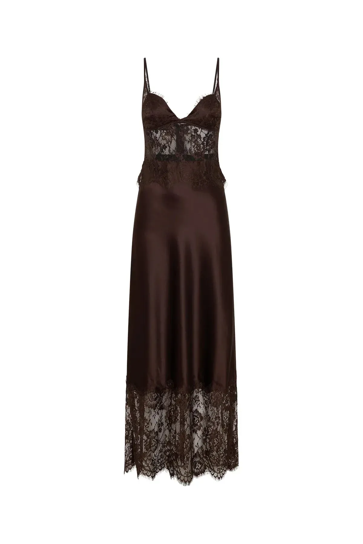 Lace Satin Slip Dress – Elegant Romantic Glow