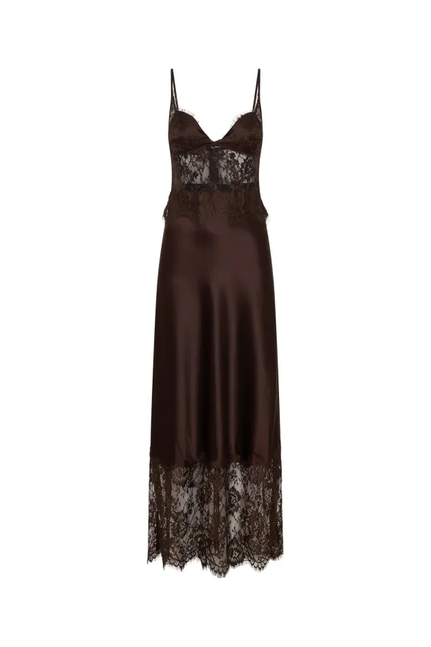 Lace Satin Slip Dress – Elegant Romantic Glow