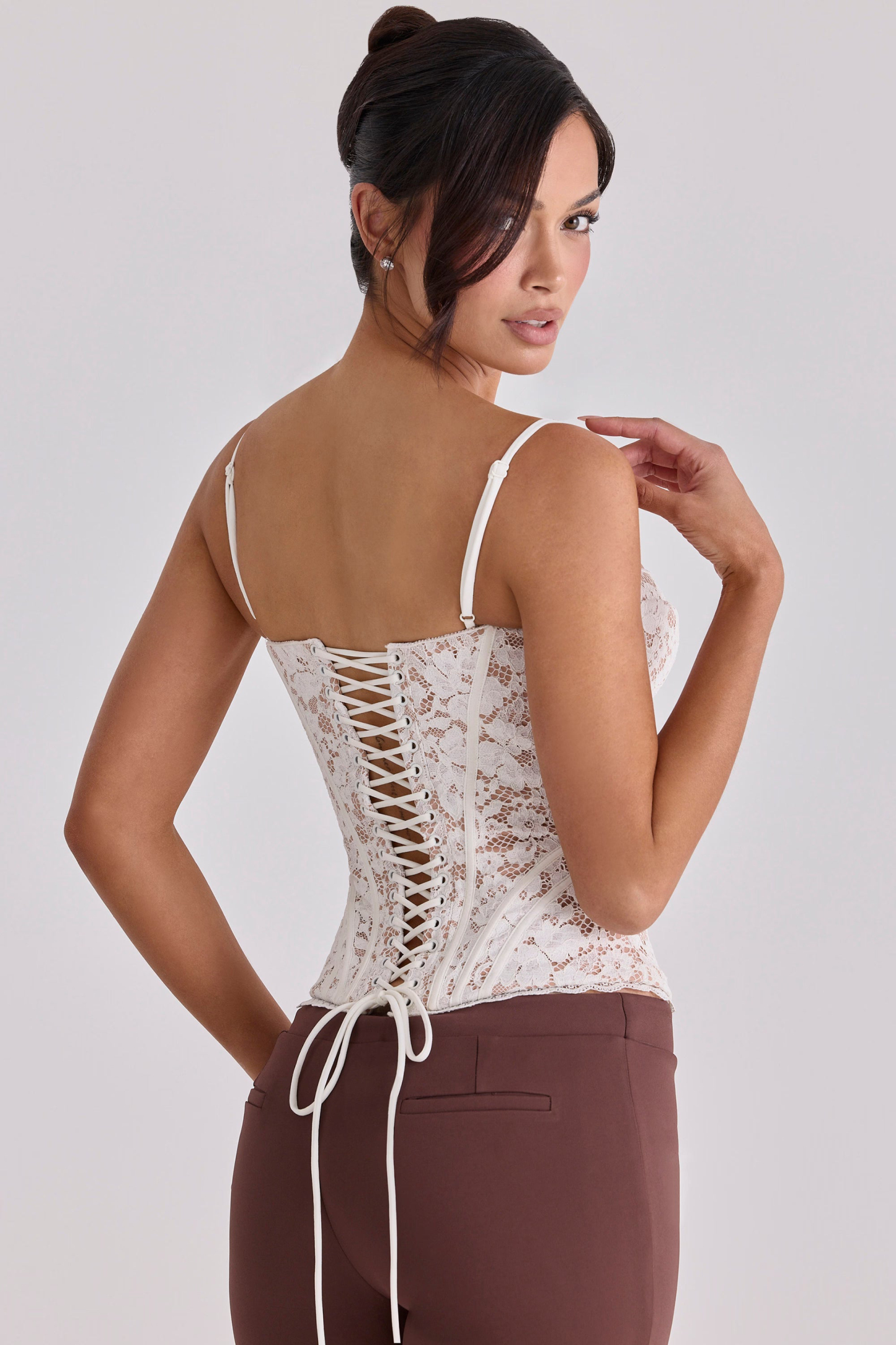 Ivory Whisper Lace Corset Top