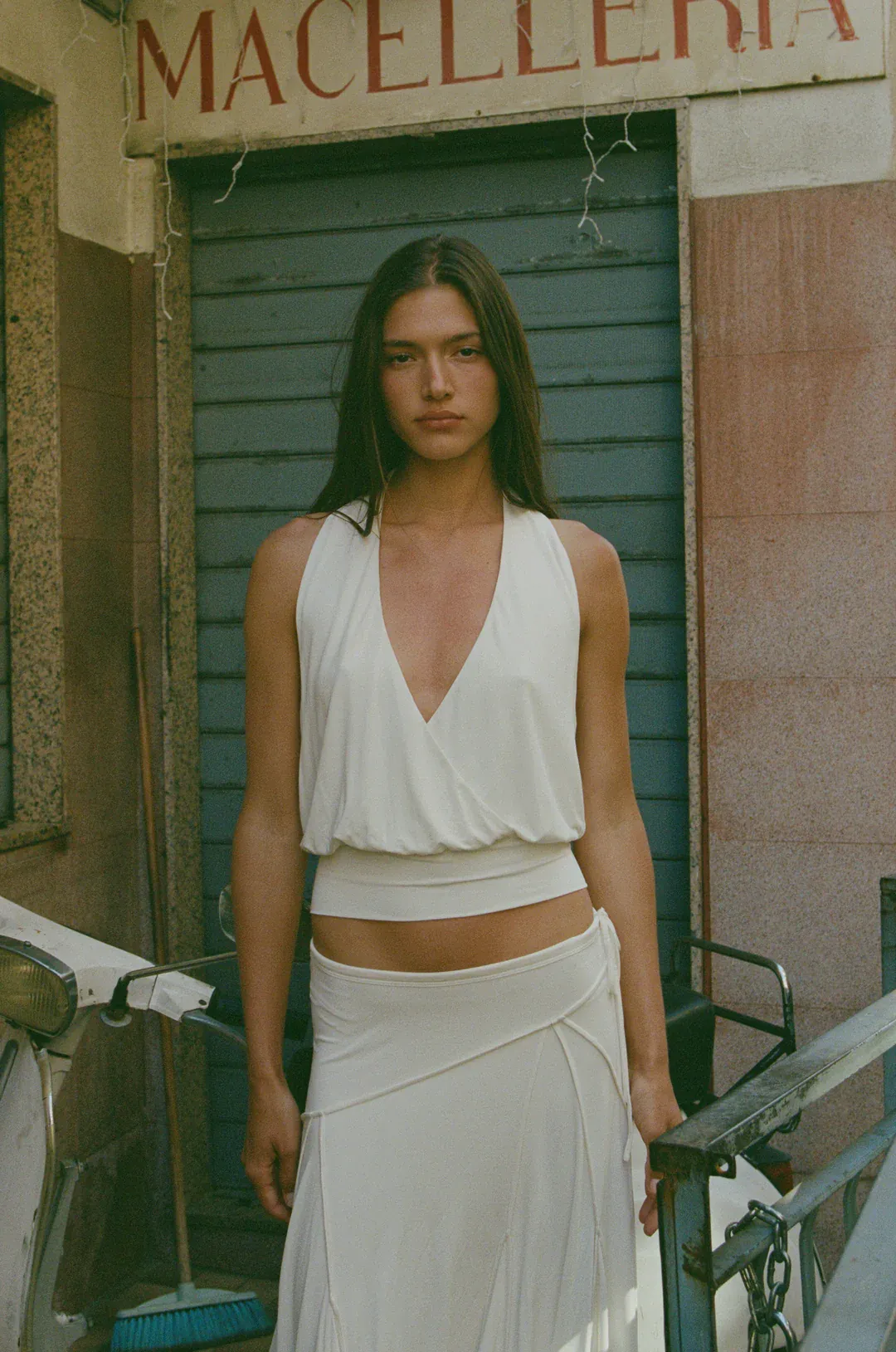 Ivory Halo Halter Corset Top