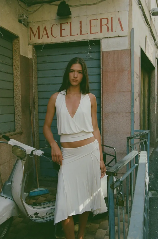 Ivory Halo Halter Corset Top