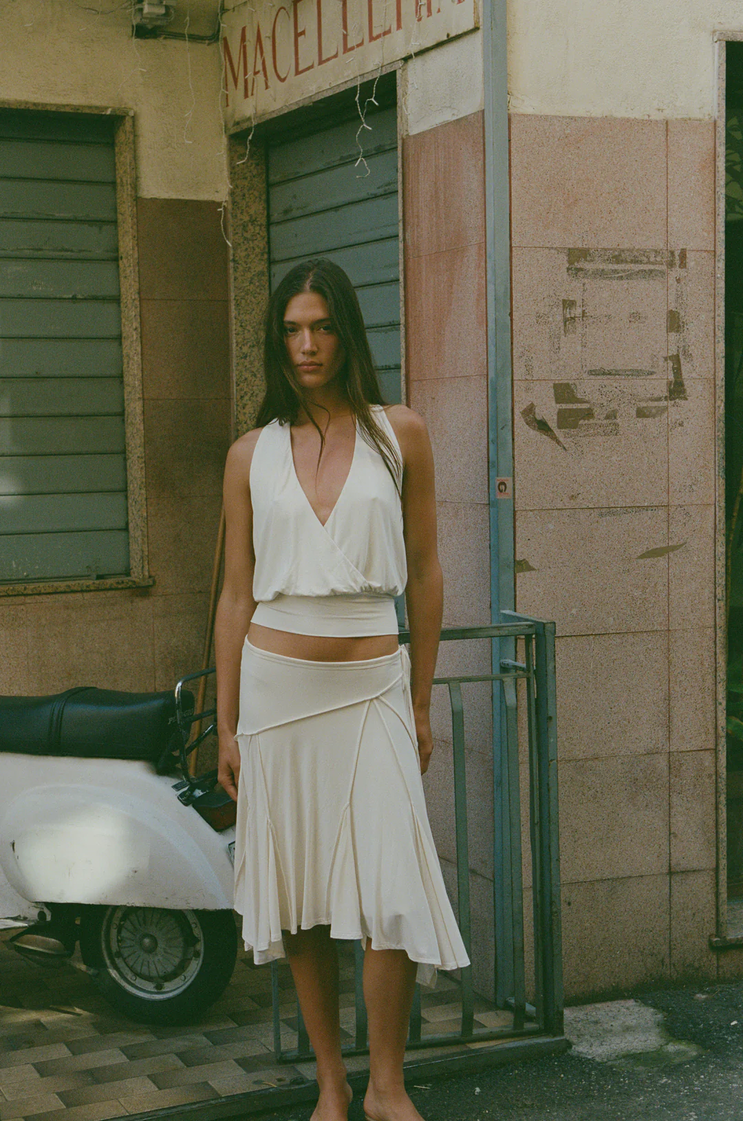 Ivory Halo Halter Corset Top