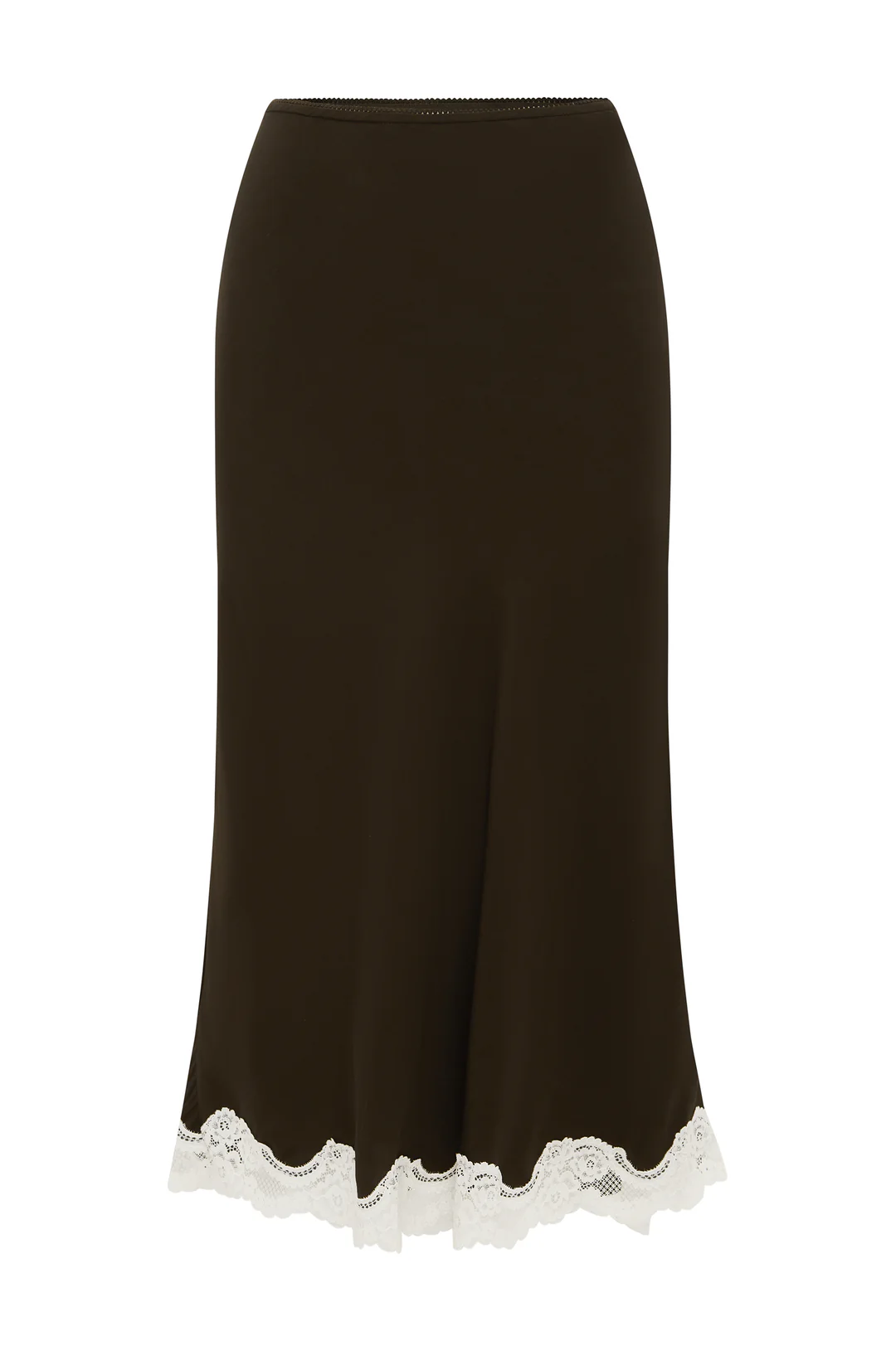 Cocoa Lace Whisper Midi Skirt