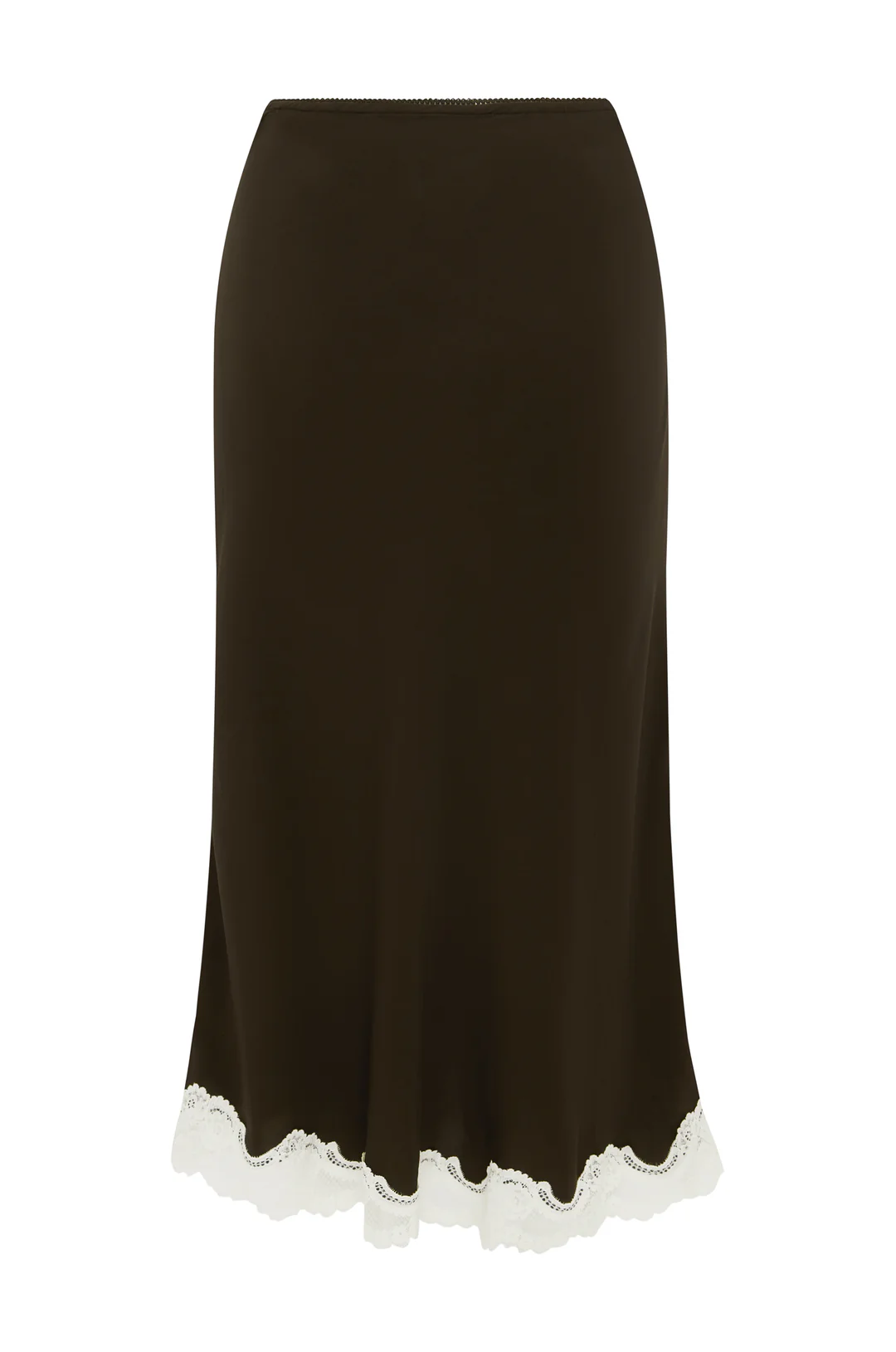 Cocoa Lace Whisper Midi Skirt