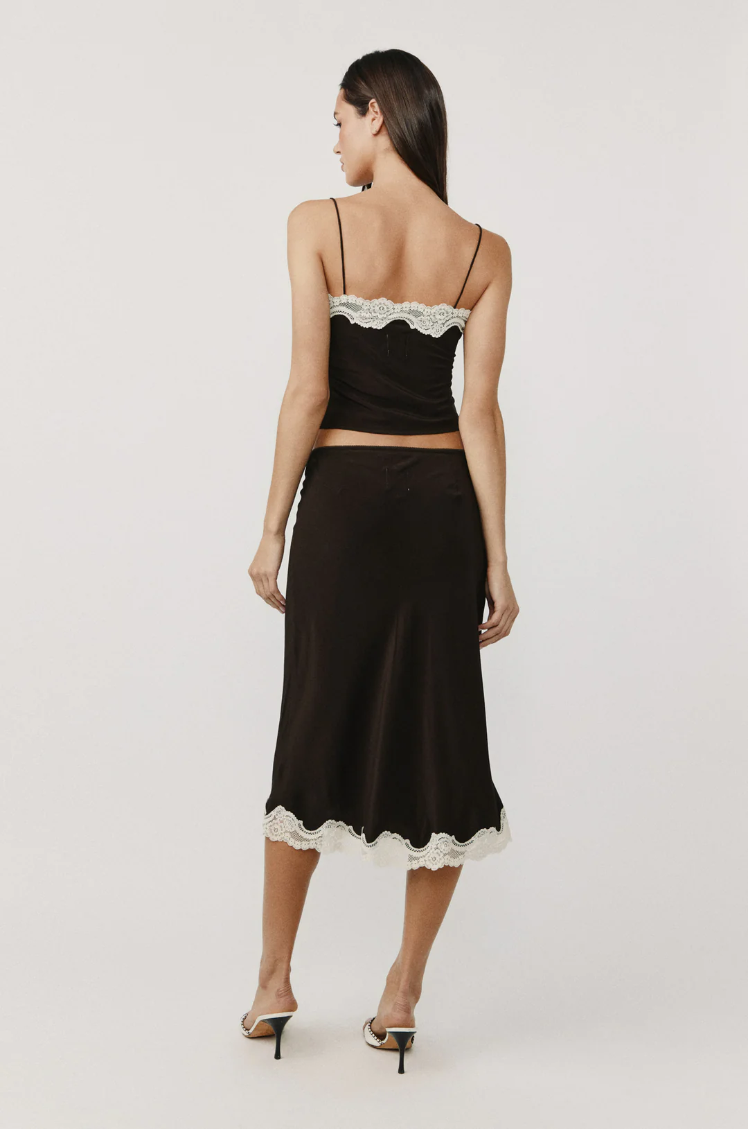 Cocoa Lace Whisper Crop Top