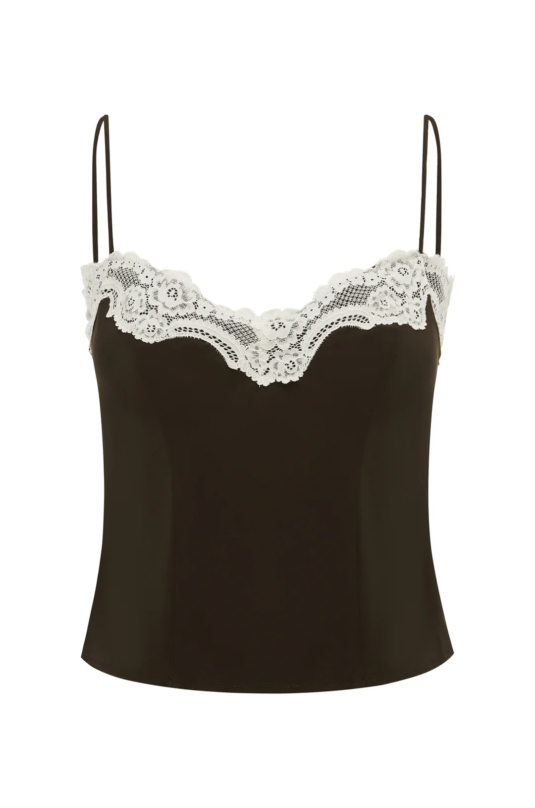 Cocoa Lace Whisper Crop Top