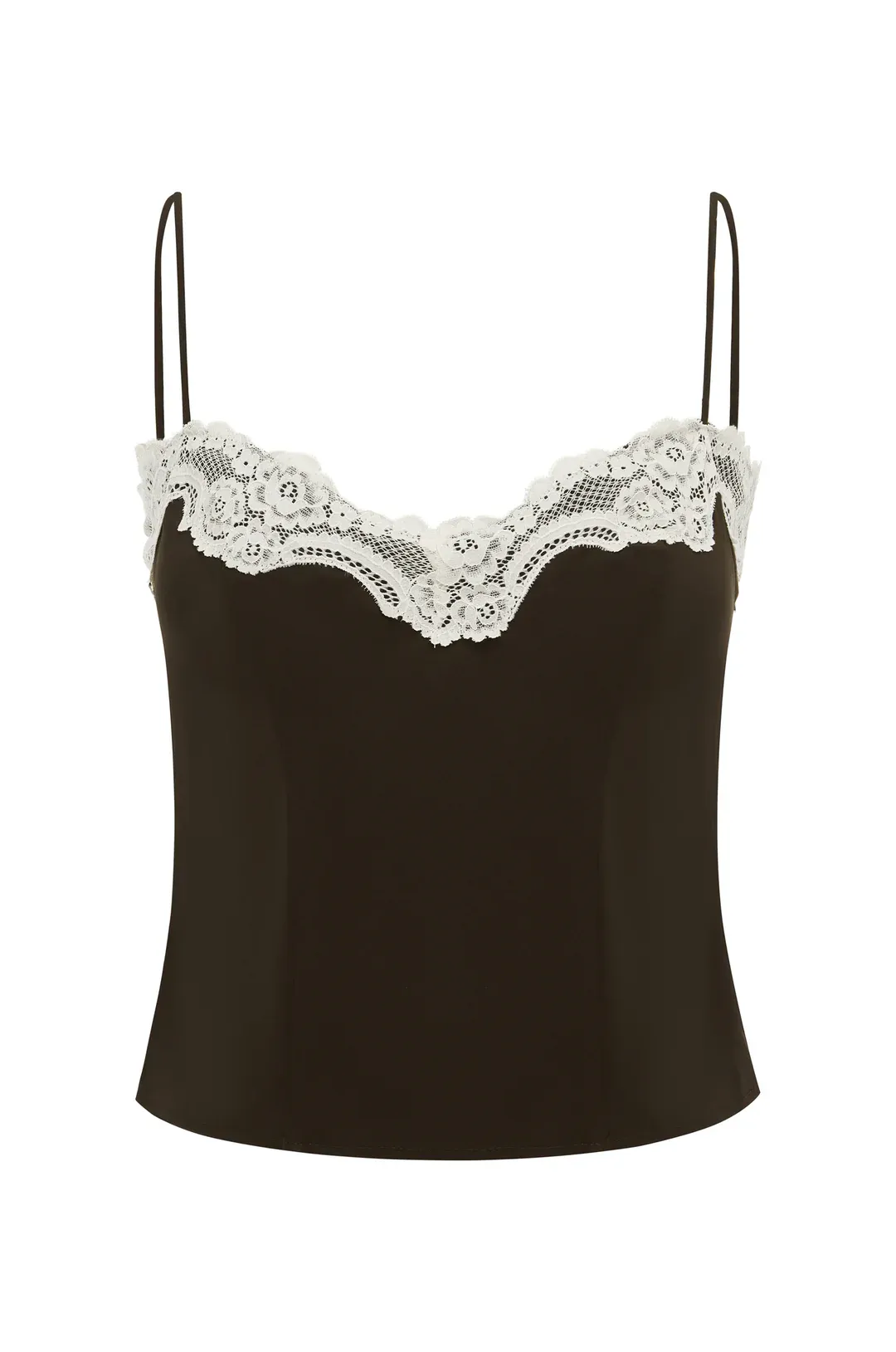 Cocoa Lace Whisper Crop Top