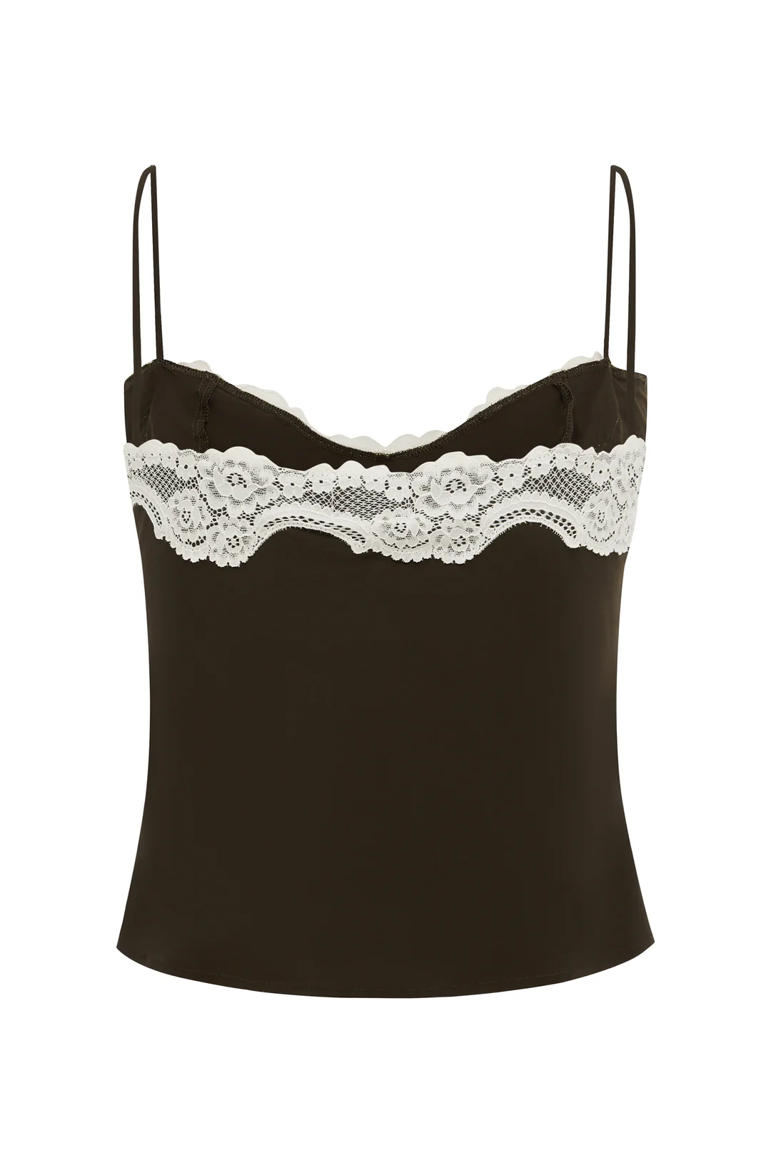 Cocoa Lace Whisper Crop Top