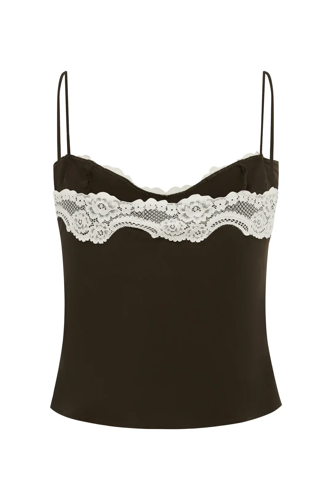 Cocoa Lace Whisper Crop Top