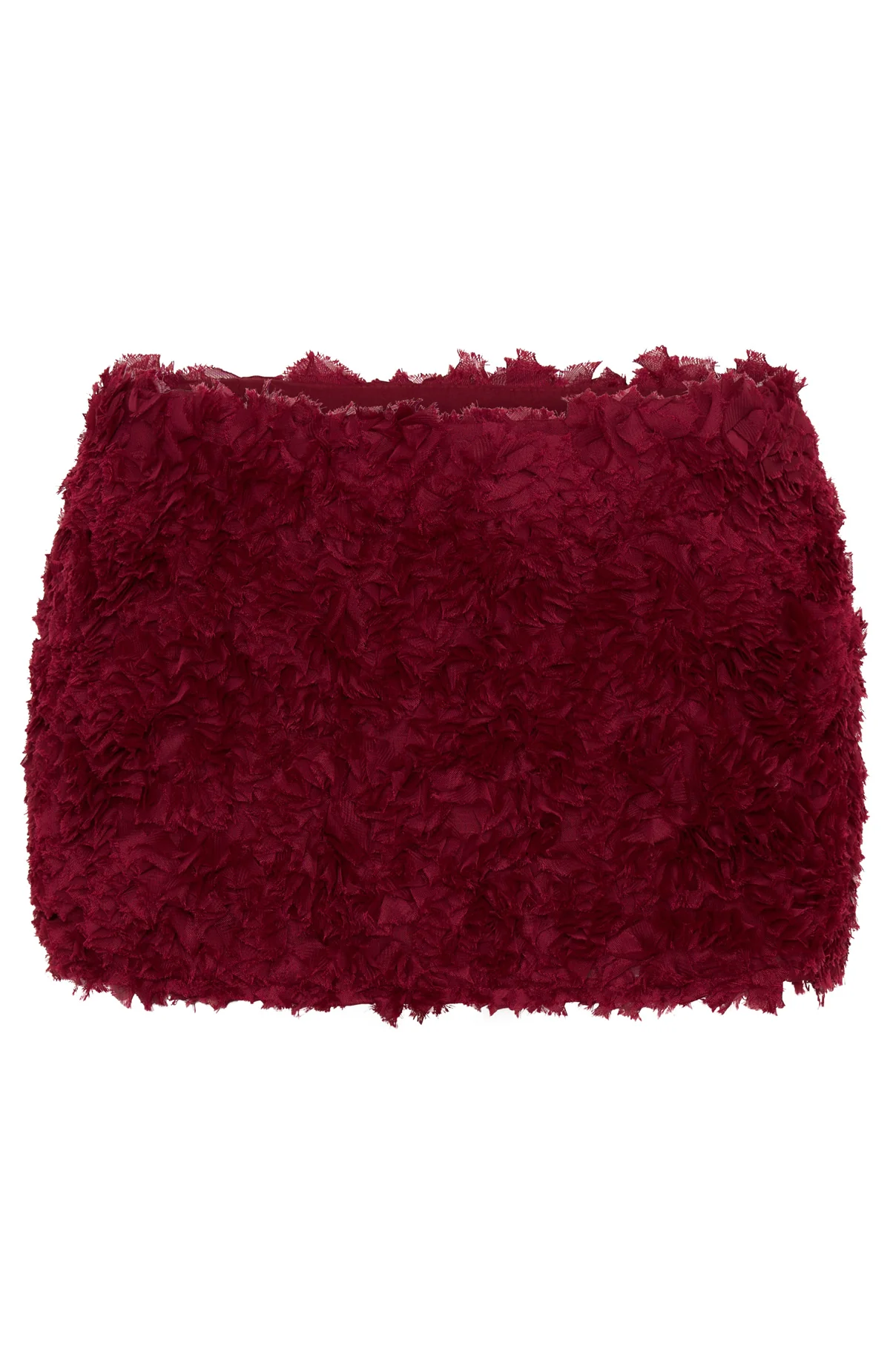 Wine Petal Whisper Mini Skirt