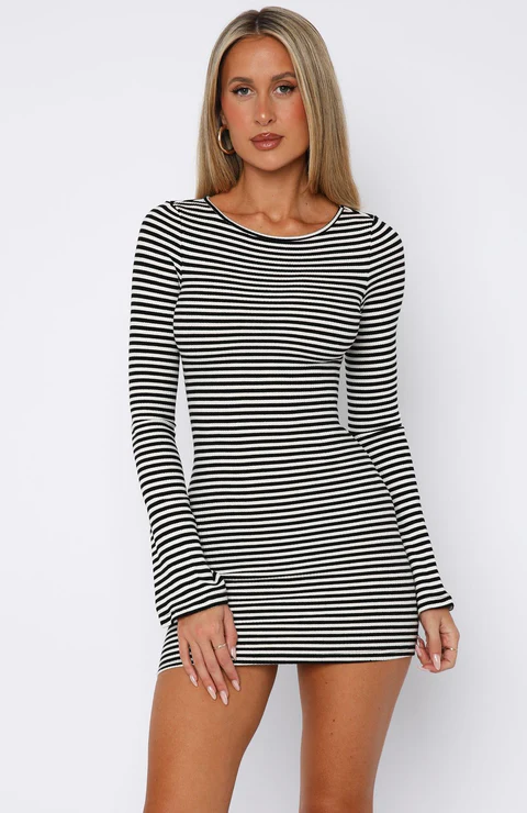 Monochrome Muse Melody Mini Dress
