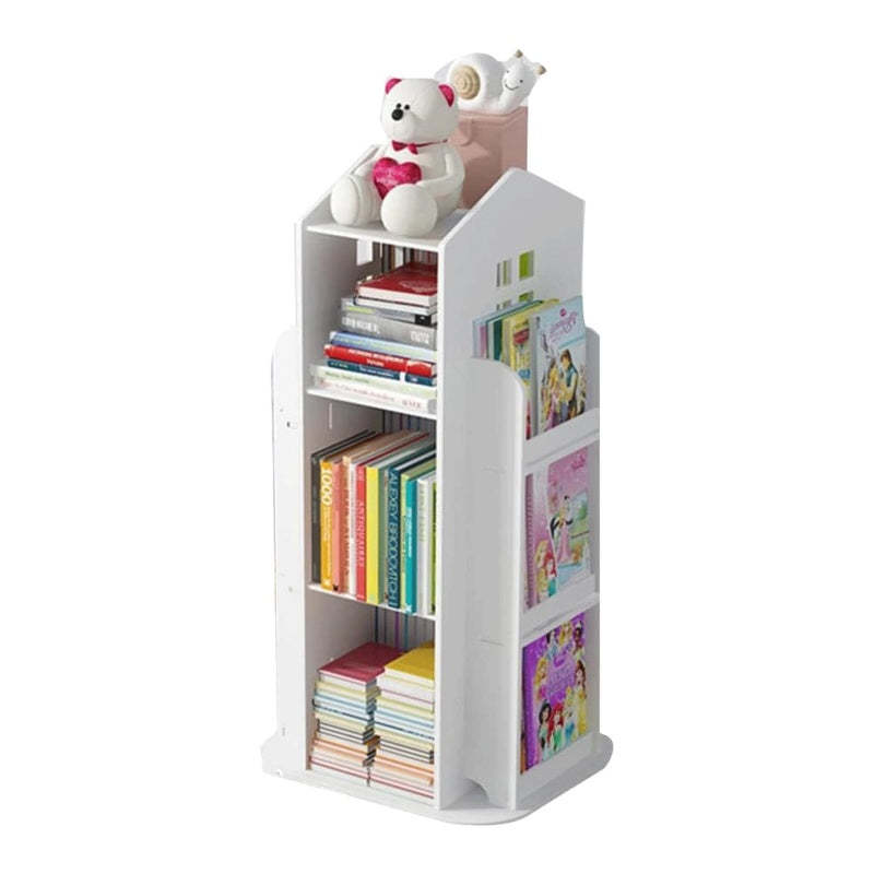 360° Swivel 3-Shelf Bookcase - Multi-Level Storage, Stylish Modern Design for Home Study Corner