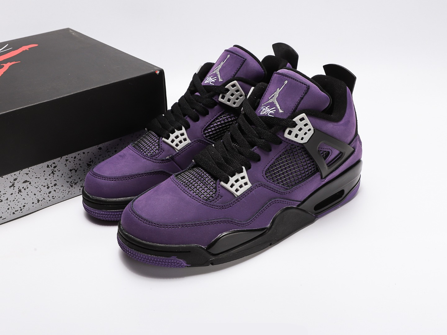 JordanAir Jordan 4 Retro OG Black Purple Retro Motorsports