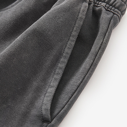 Washed Distressed Vintage Style Breathable Sports Shorts