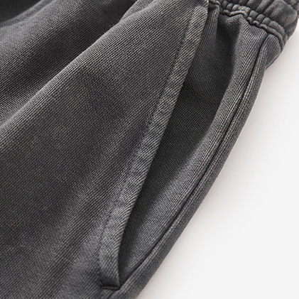 Washed Distressed Vintage Style Breathable Sports Shorts