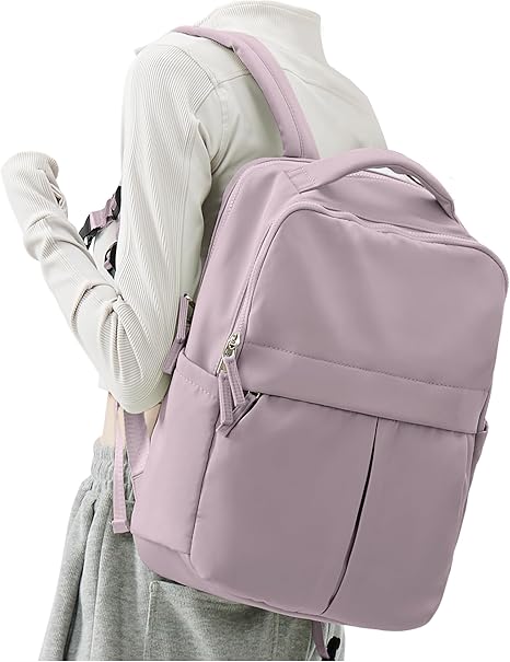 Zaino per laptop da donna Zaino da lavoro per fitness da uomo Zaino casual Zaino Piccolo zaino da viaggio Adatto per viaggi in aereo Zaino leggero per insegnanti universitari Zaino da donna viola