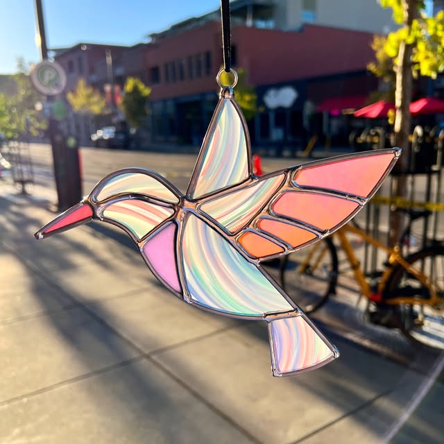 Stained Glass - Hummingbird Suncatcher