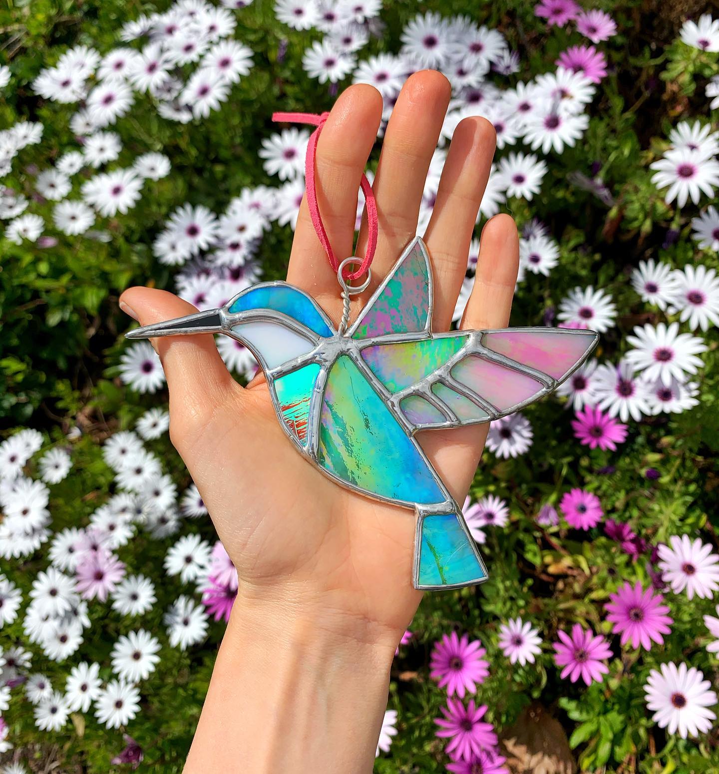 Stained Glass - Hummingbird Suncatcher