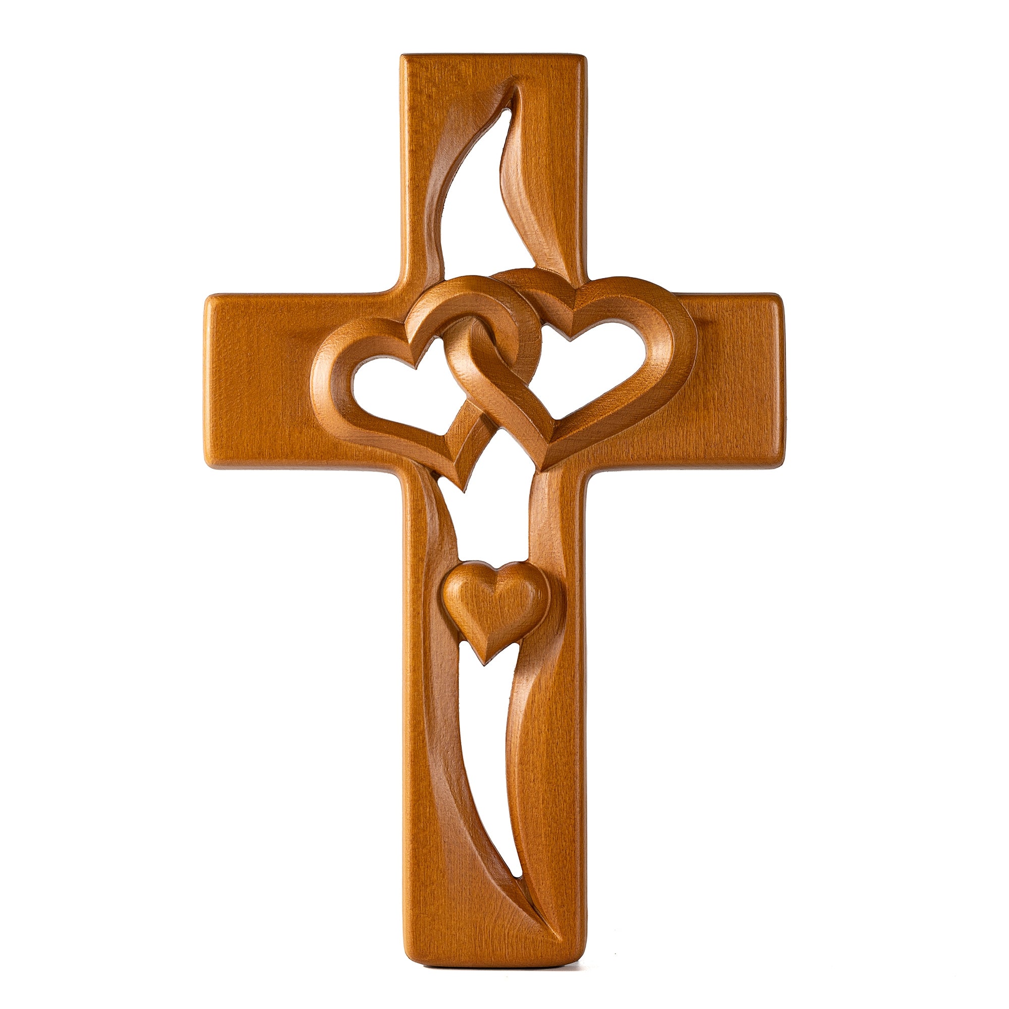 Bgcopper Intertwined Hearts Wooden Cross - Best Saint Valentine's day Gift