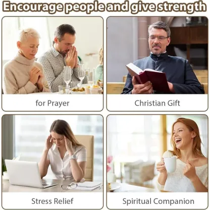 Cross My Heart Wooden,Small Wooden Crosses for Pocket Prayers, Encouragement Gift, Fingertip Stress Relief Gifts Christmas Gift Decor Religious