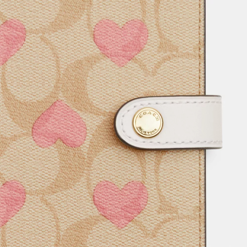 Cothtach Carnet en toile Signature avec imprimé cœur